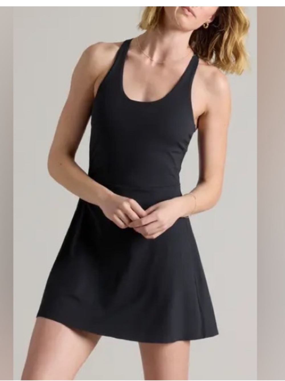 Rhone Scoop Neck Course to Court Black Sport Dress XL
